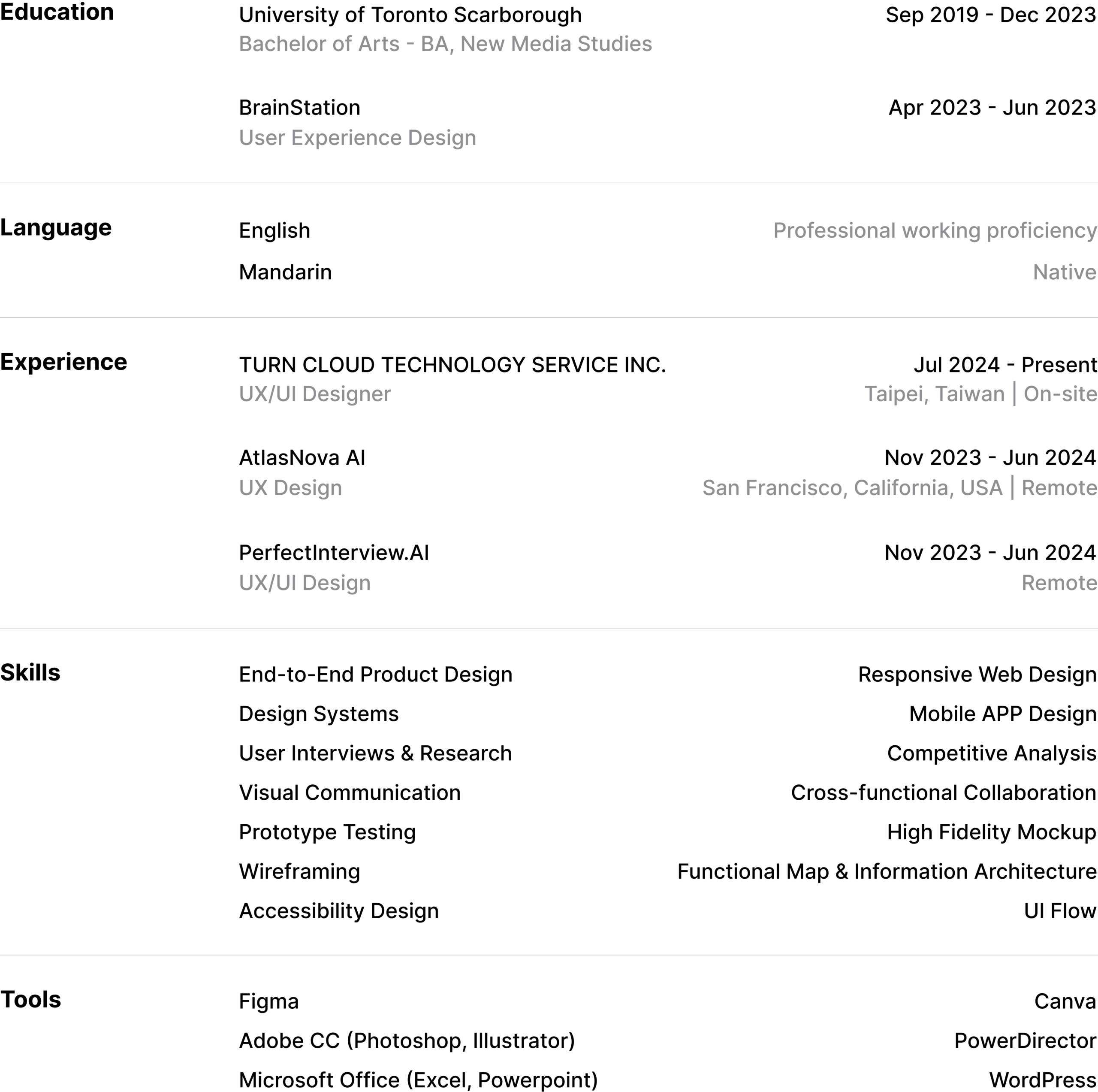 resume